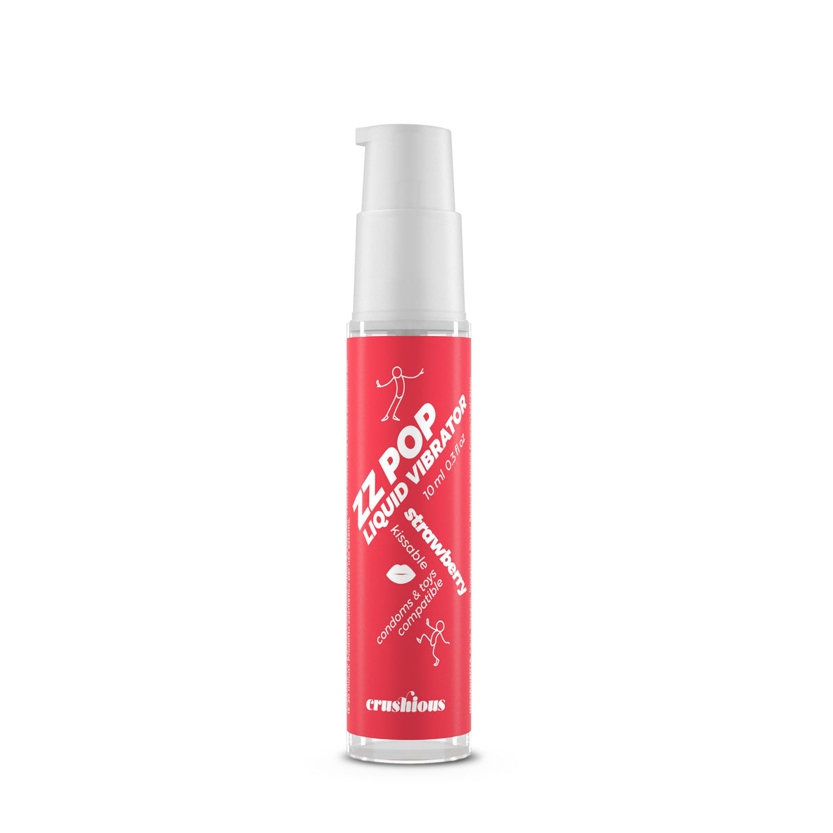 Vibrador Líquido Zz Pop Com Aroma Morango 10Ml Crushious
