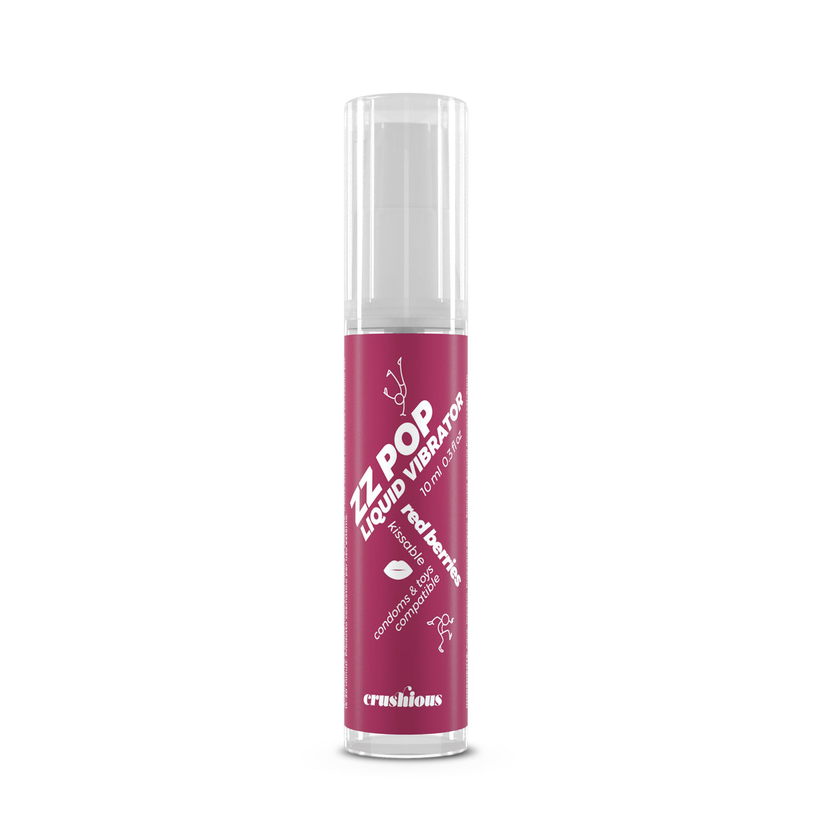 Vibrador Líquido Zz Pop Com Aroma Frutos Vermelhos 10Ml Crushious