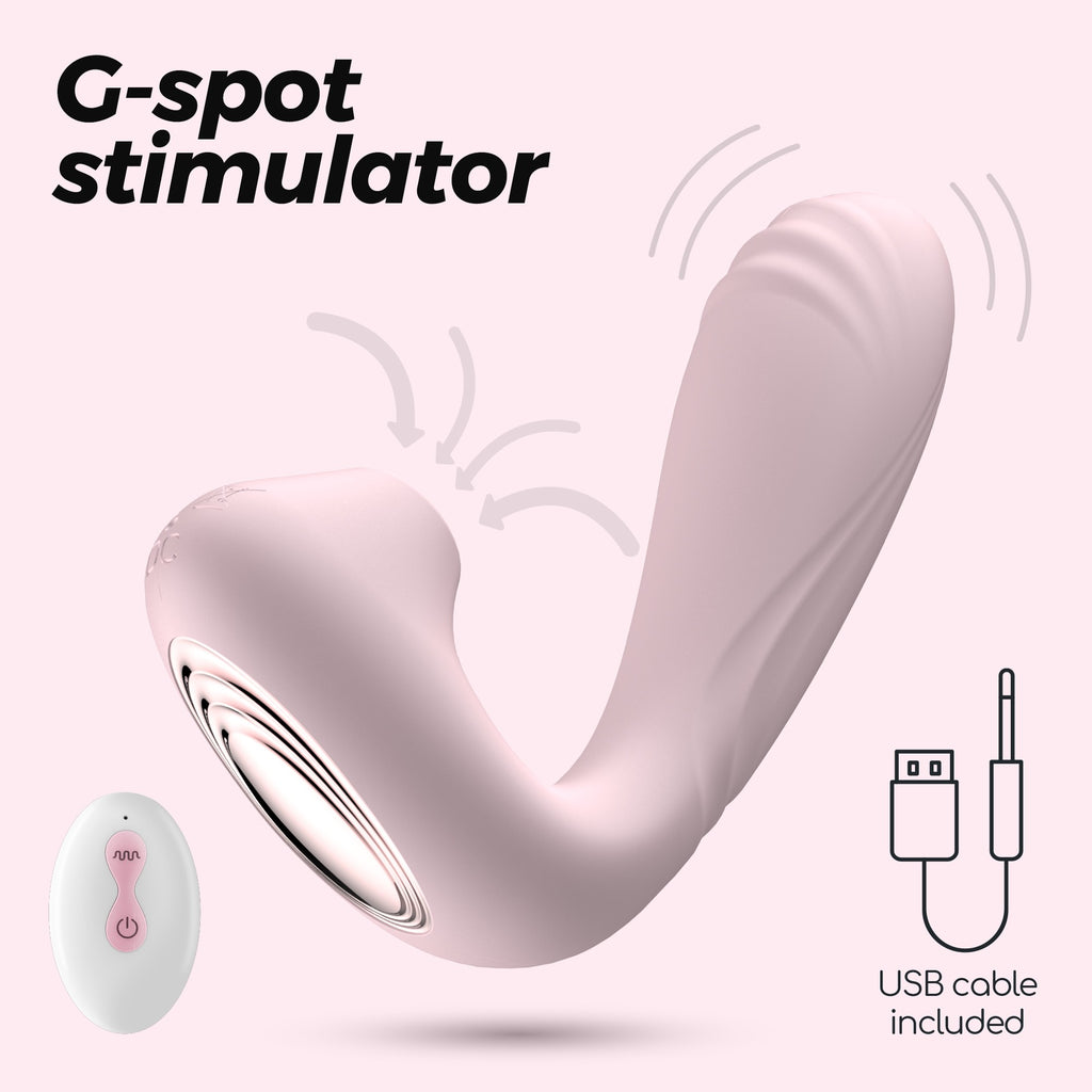 Estimulador Com Controlo Remoto Pookie + Crushious Rosa