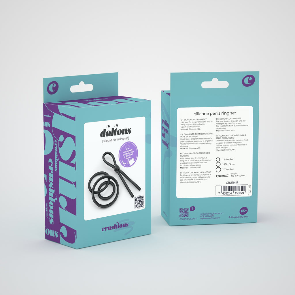 Daltons Conjunto De Anéis De Silicone Para O Pénis Crushious