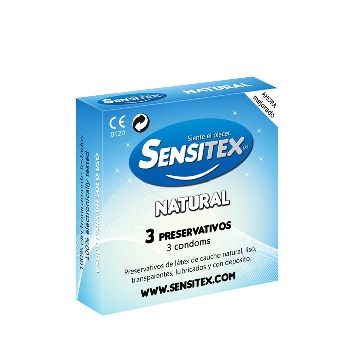 Preservativos Vegan Naturais 3 Unidades Sensitex