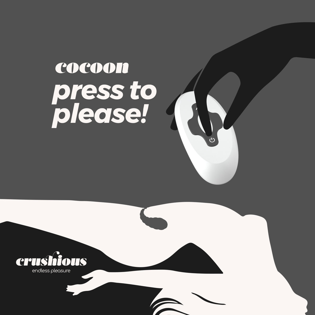 Cocoon Ovo Vibratório Recarregável Com Comando À Distância Crushious Preto