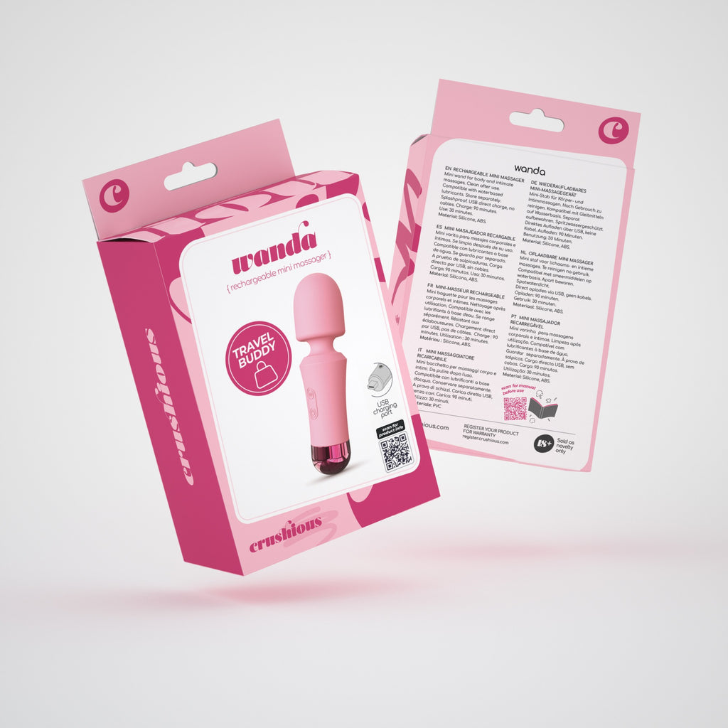 Wanda Mini Varinha Recarregável Rosa Crushious