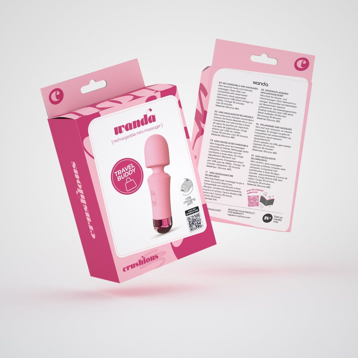 Wanda Mini Varinha Recarregável Rosa Crushious