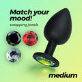 Camileo Plug Anal Médio Com 4 Joias Intercambiáveis Crushious