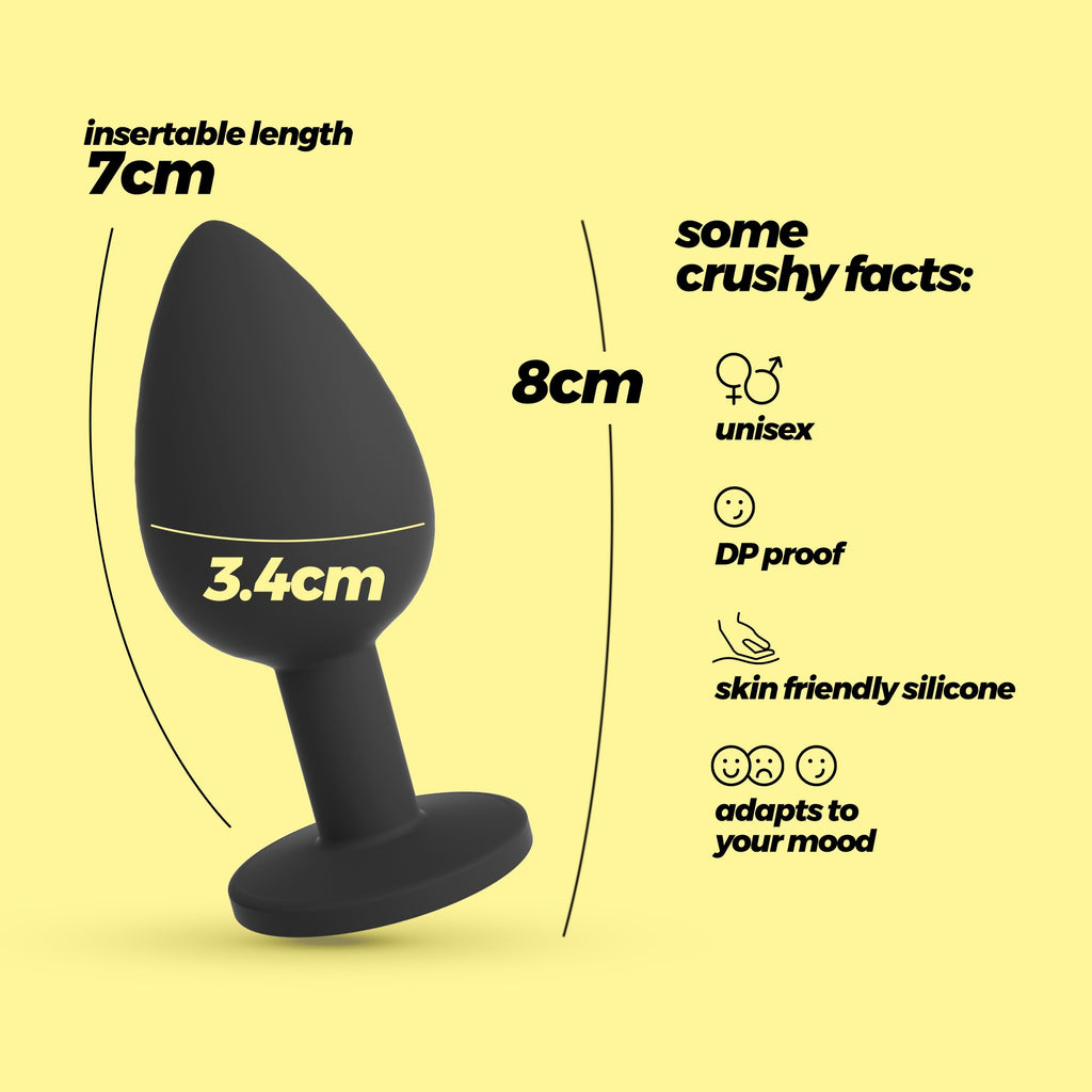Camileo Plug Anal Médio Com 4 Joias Intercambiáveis Crushious