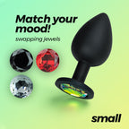 Camileo Plug Anal Pequeno Com 4 Joias Intercambiáveis Crushious
