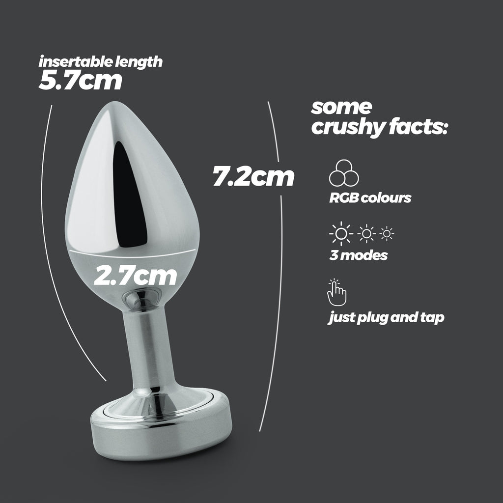 Borealis Plug Anal Pequeno Com Led Crushious