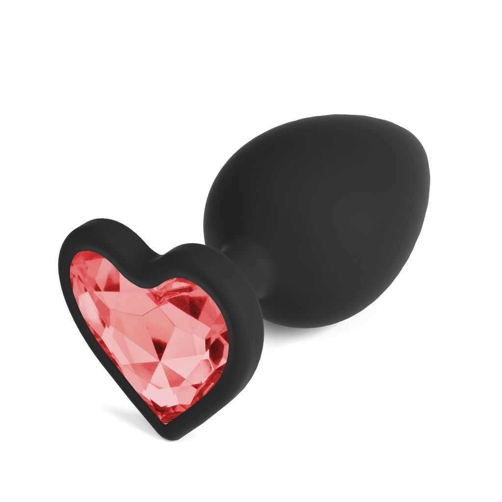 Cuore Plug Anal Grande Com 4 Joias Intercambiáveis Crushious