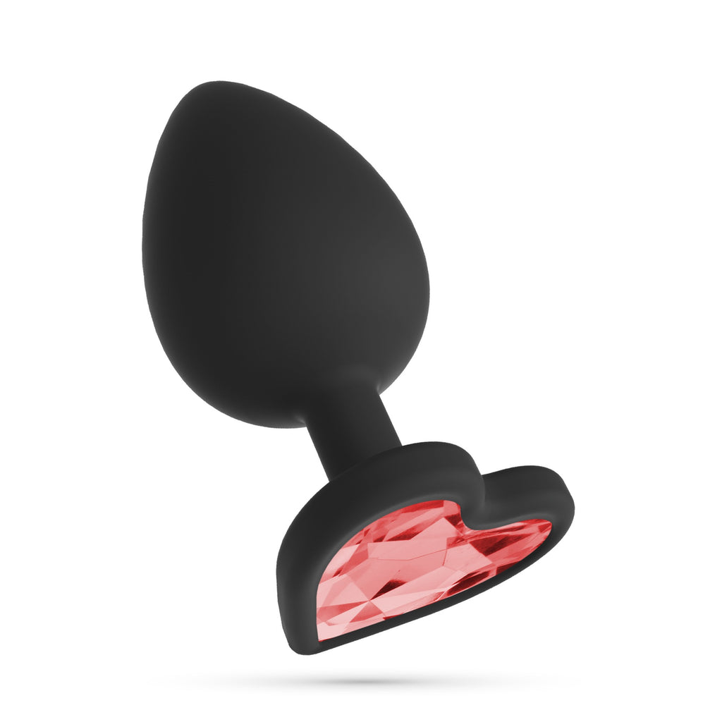 Cuore Plug Anal Pequeno Com 4 Joias Intercambiáveis Crushious