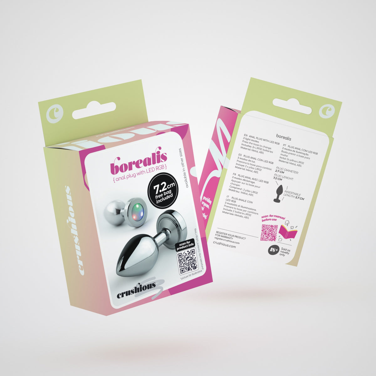 Borealis Plug Anal Pequeno Com Led Crushious
