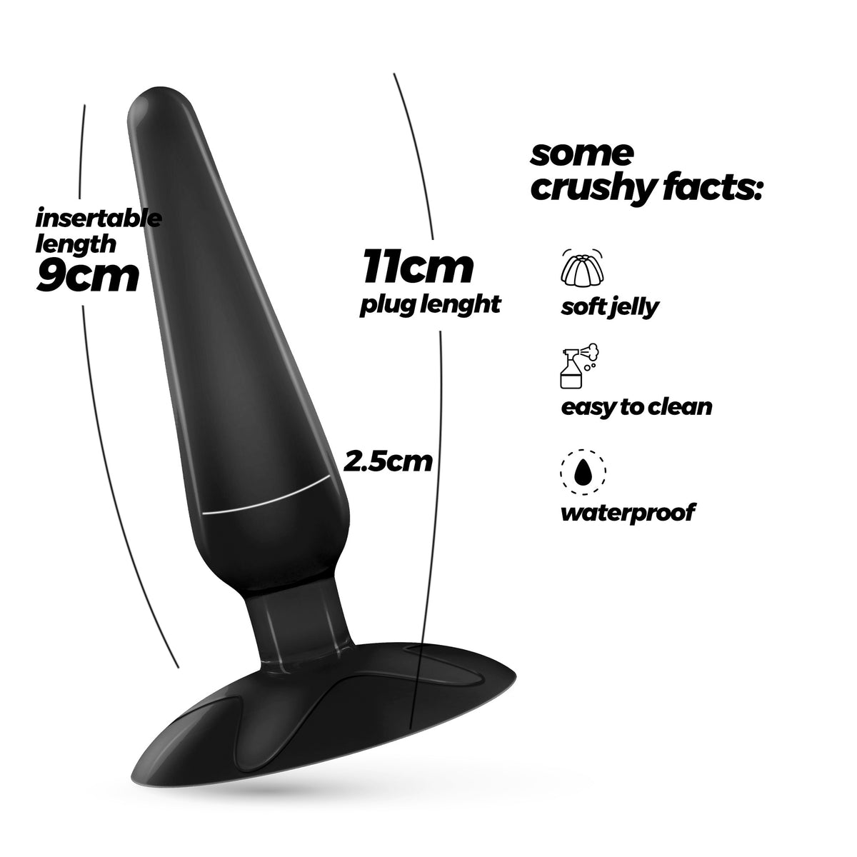 Plug Anal Jolly Plug Preto Crushious