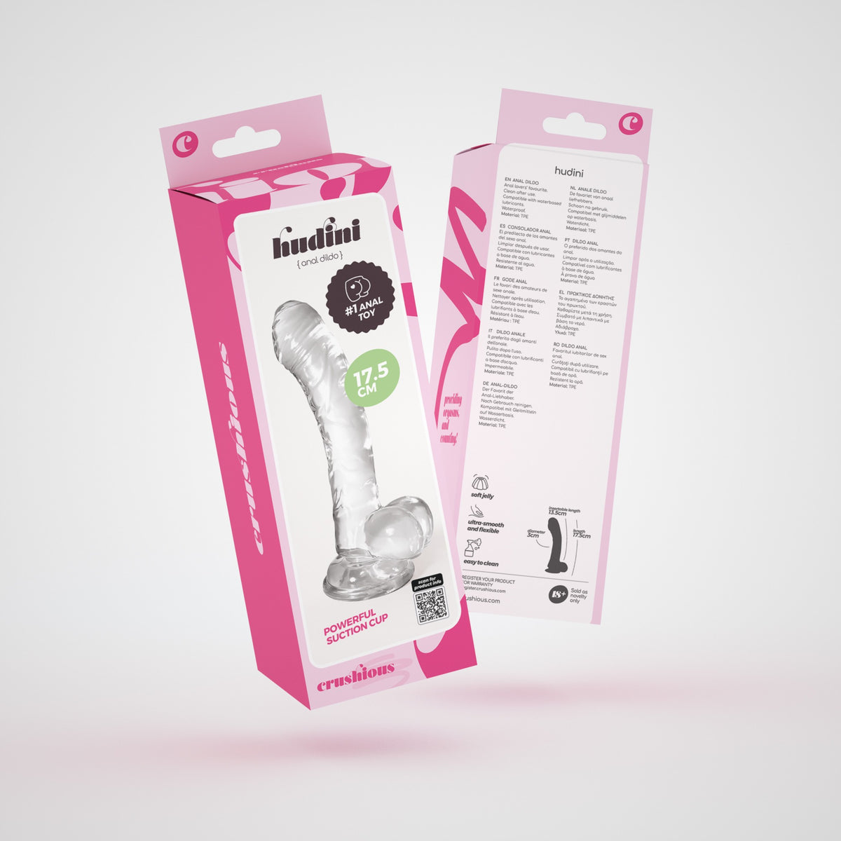 Hudini Dildo Anal Jelly Transparente Crushious
