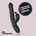 Lapin Vibrador Recarregável Rabbit Com Impulso Preto Crushious