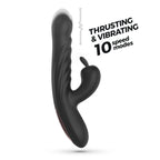 Lapin Vibrador Recarregável Rabbit Com Impulso Preto Crushious