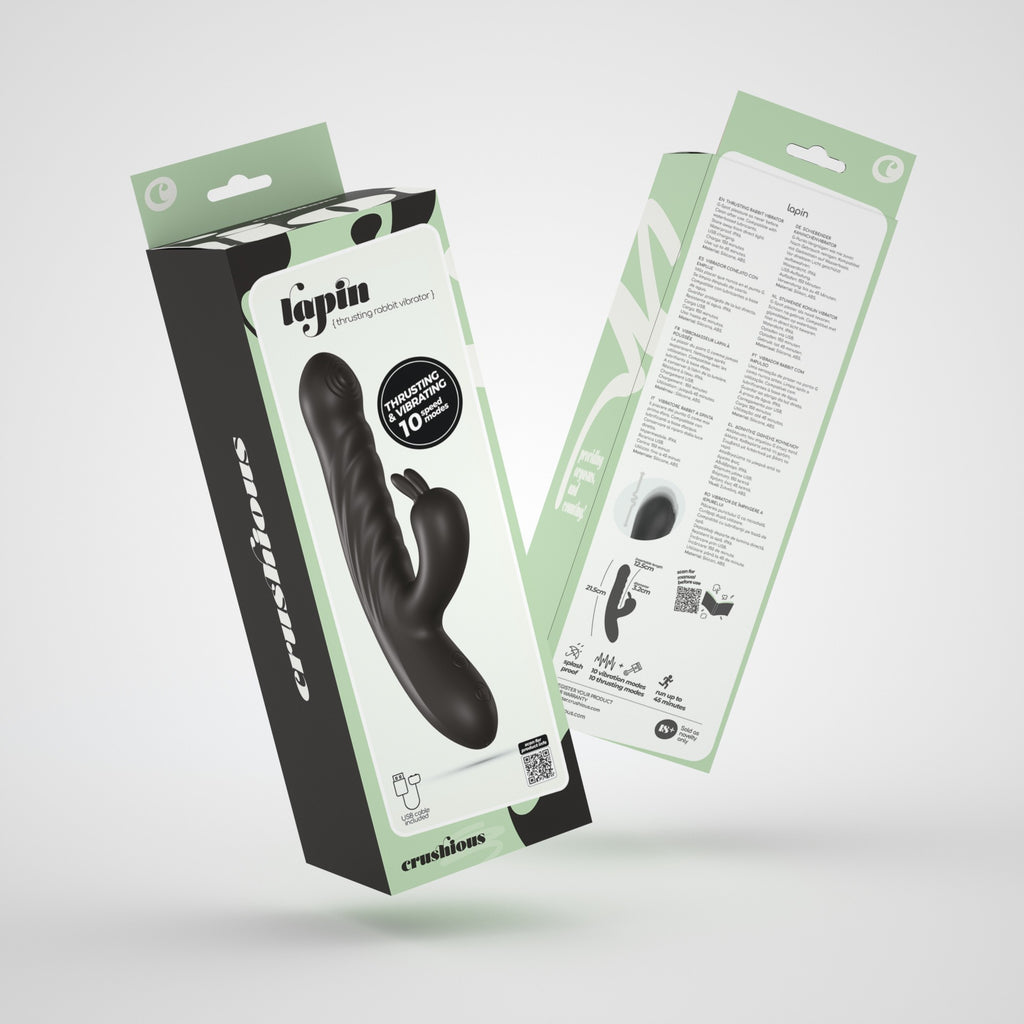 Lapin Vibrador Recarregável Rabbit Com Impulso Preto Crushious
