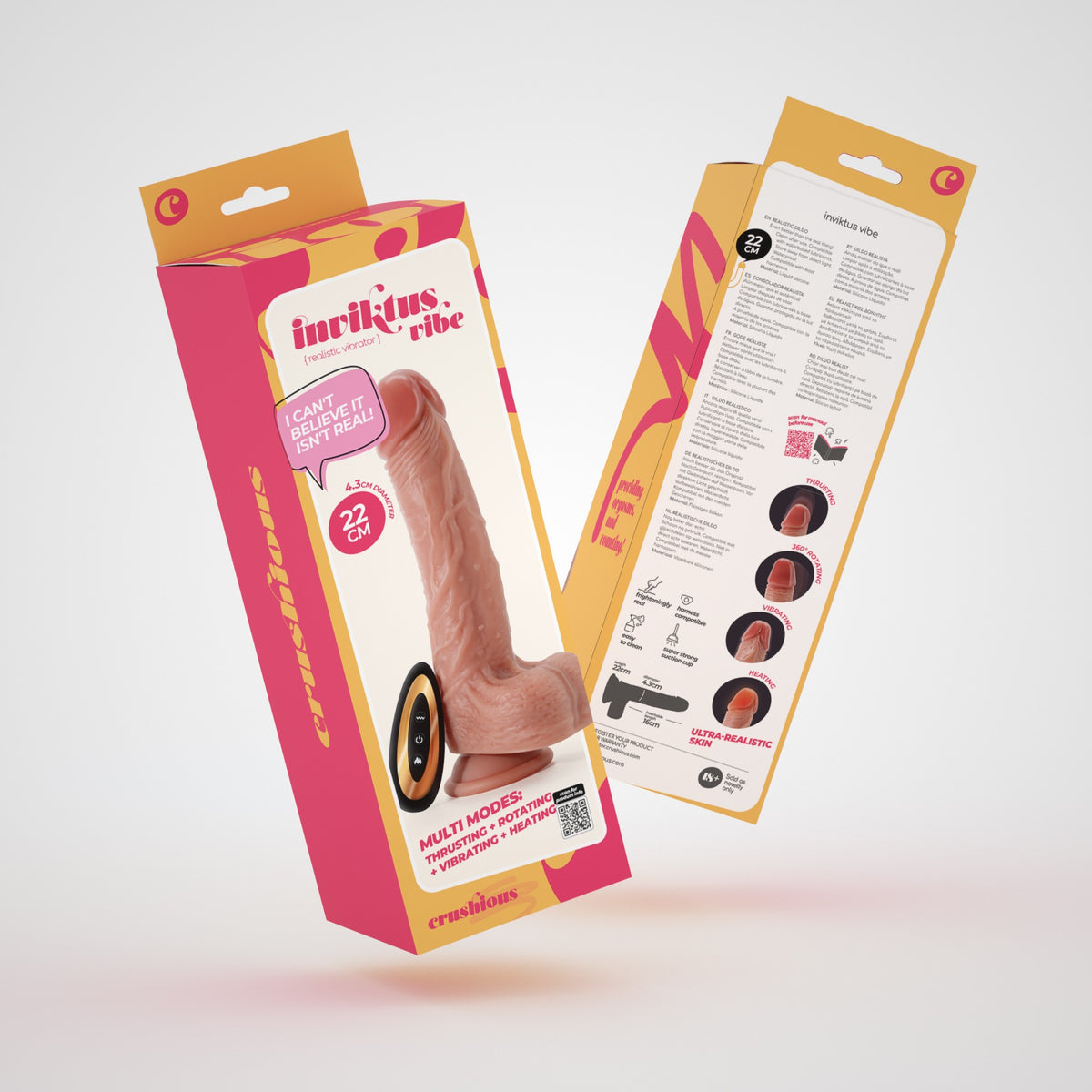 Vibrador De Silicone Líquido Inviktus Vibe 8,5 Crushious Pele