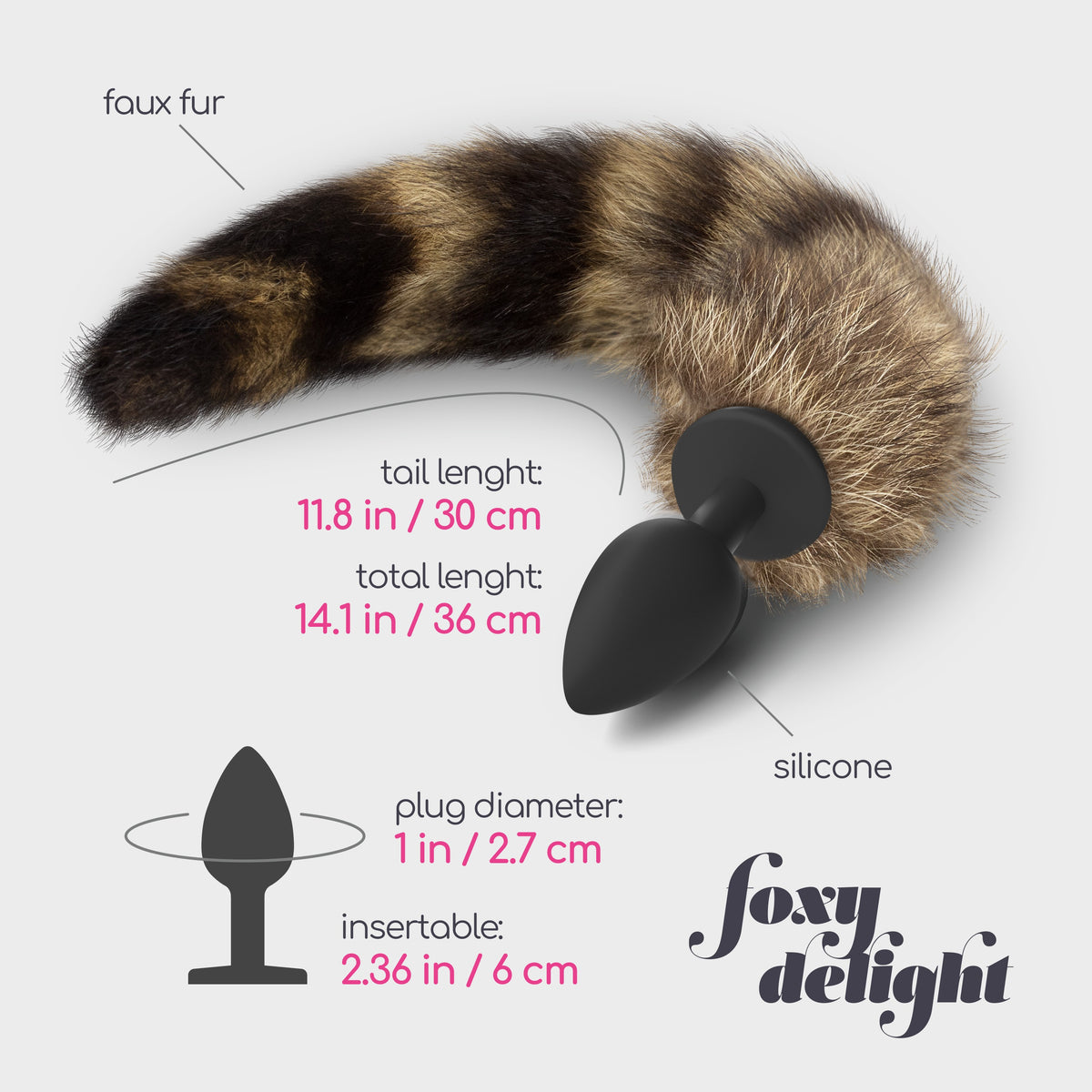 Plug Anal Com Cauda Foxy Delight Silicone Crushious