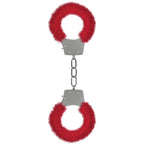 Algemas Com Peluche Pleasure Furry Handcuffs Vermelhas
