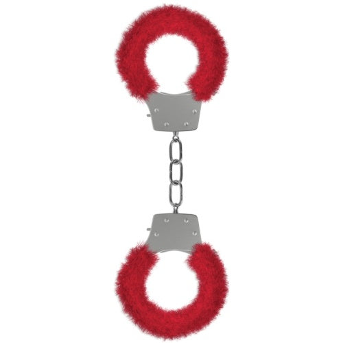 Algemas Com Peluche Pleasure Furry Handcuffs Vermelhas