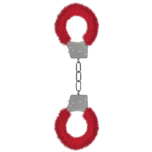Algemas Com Peluche Beginner'S Furry Handcuffs Vermelhas