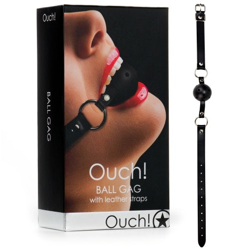 Mordaça Ouch! Ball Gag Preta