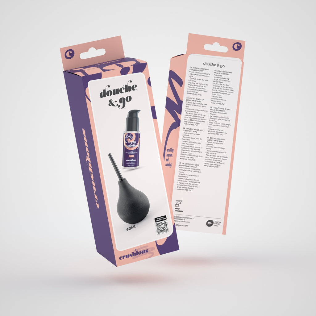 Douche & Go Duche Anal 90Ml Com Lubrificante Anal 50Ml Crushious