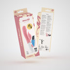 Vibrador Com Estimulador De Clitóris Mochi Rosa E Lubrificante À Base De Água Incluído Crushious