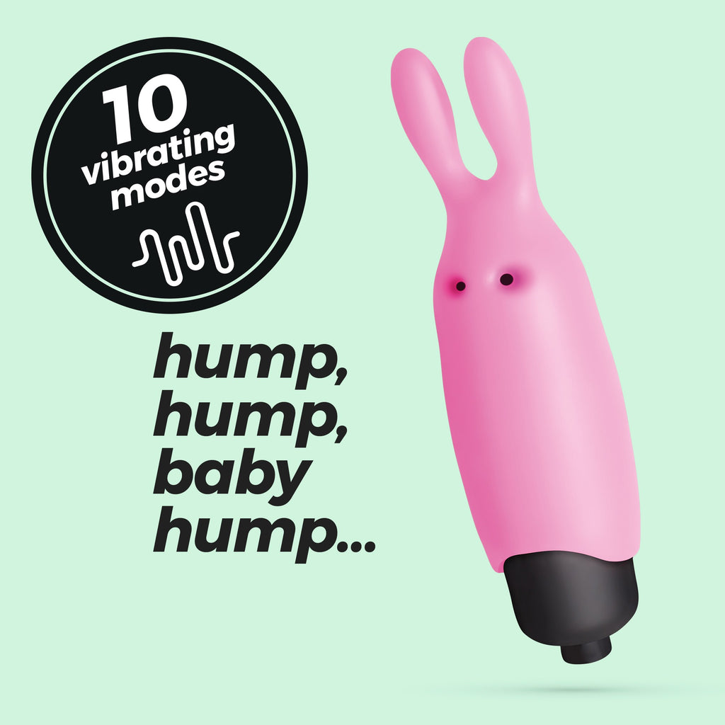 O-Pet Coelho Com Bala De 10 Vibrações Rosa Pastel Crushious