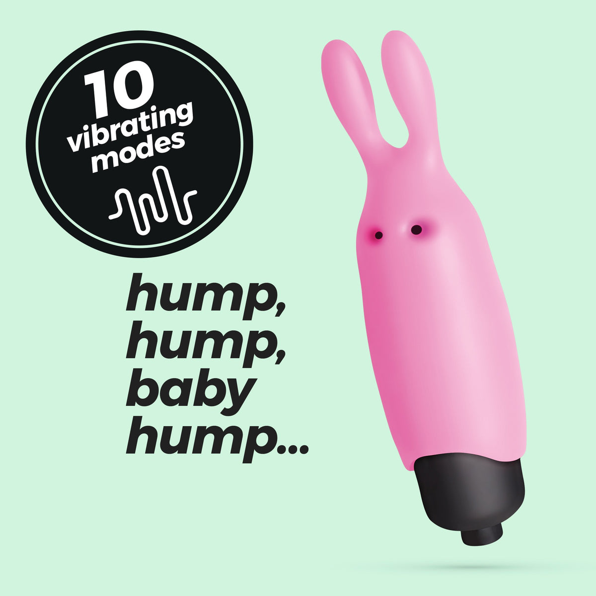 O-Pet Coelho Com Bala De 10 Vibrações Rosa Pastel Crushious
