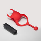 Daemon Anel Para O Pénis Com Vibração Vermelho Crushious
