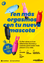 O-Pet Diabo Com Bala De 10 Vibrações Preto Crushious