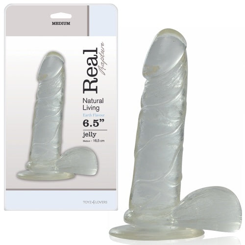 Dildo Real Rapture Earth Flavour 6.5'' Transparente