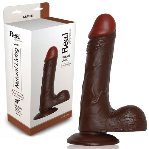 Dildo Realístico Real Rapture Fire Passion 8'' Negro
