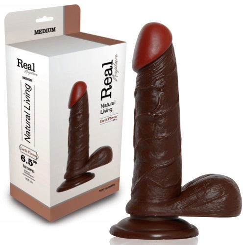 Dildo Realístico Real Rapture Earth Flavour 6.5'' Negro