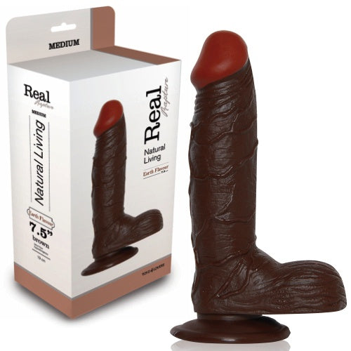 Dildo Realístico Real Rapture Earth Flavour 7.5'' Negro