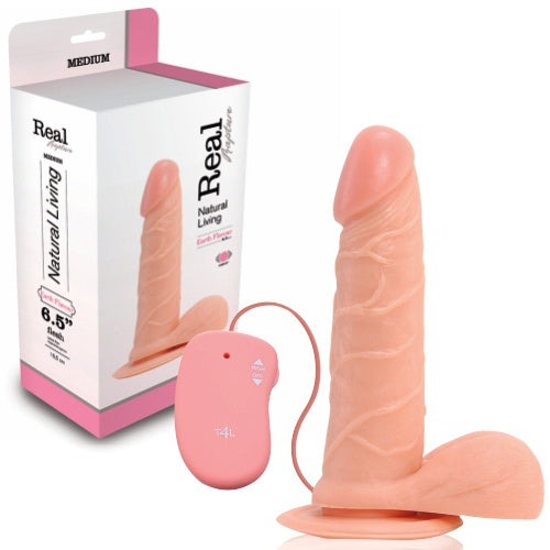 Vibrador Realístico Real Rapture Earth Flavour 6.5'' Branco