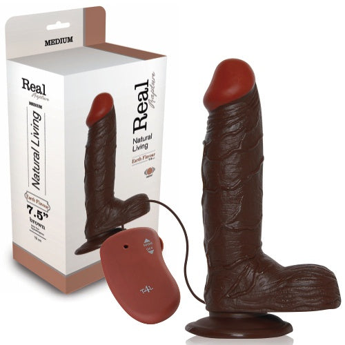 Vibrador Realístico Real Rapture Earth Flavour 7.5'' Negro
