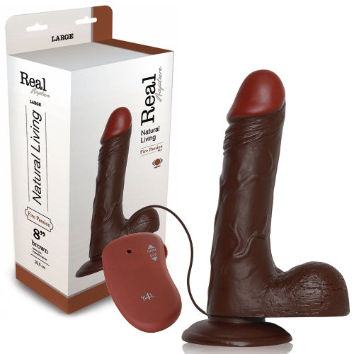 Vibrador Realístico Real Rapture Fire Passion 8'' Negro