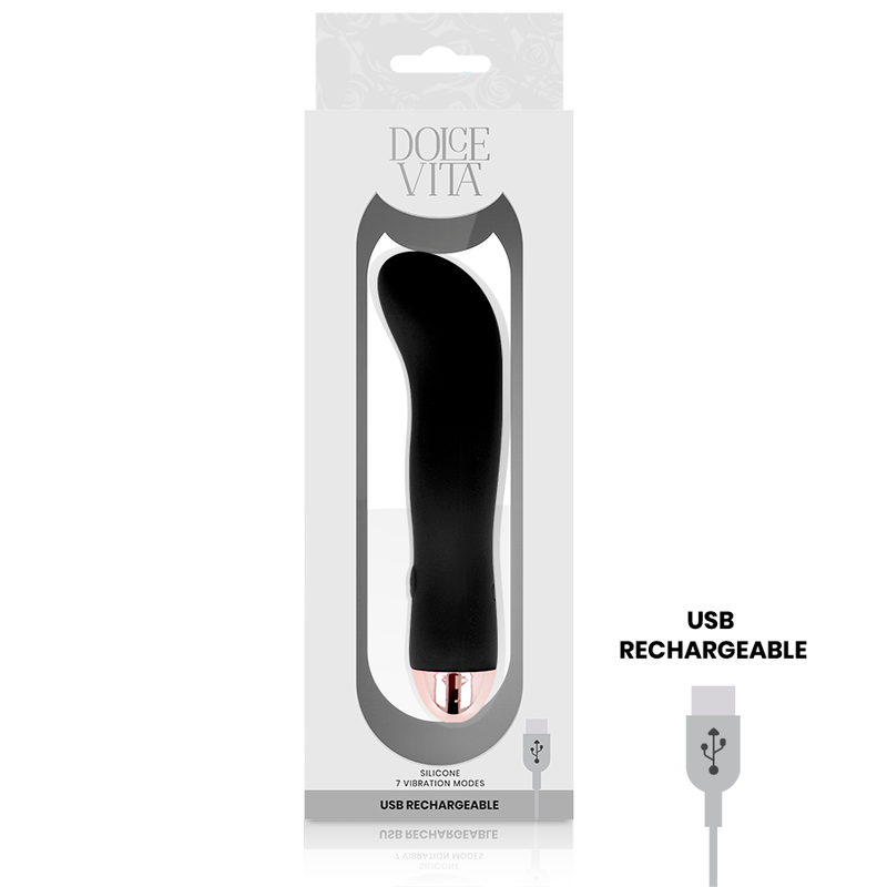 Vibrador Recarregável Dolce Vita Preto