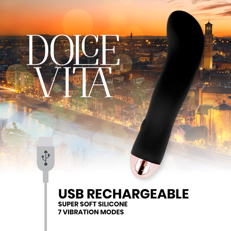 Vibrador Recarregável Dolce Vita Preto