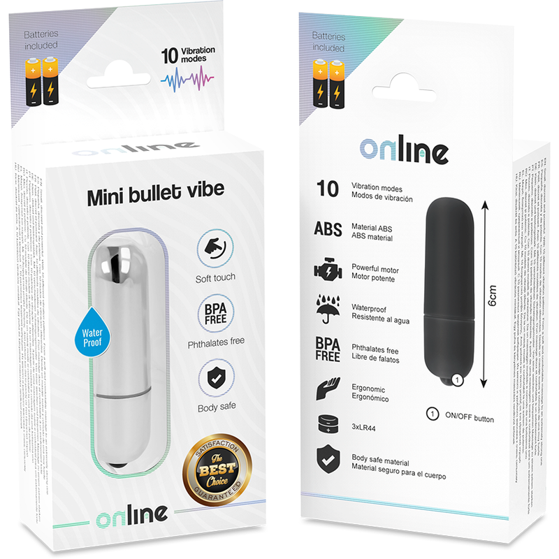 Mini Bala Vibratória Online Prata
