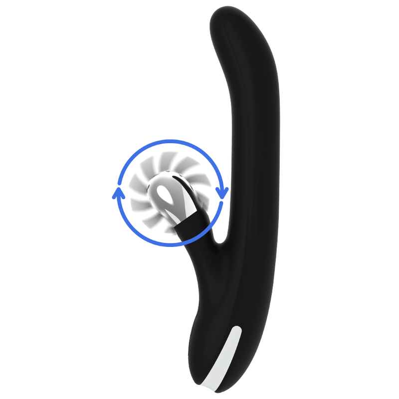 Vibrador Com Rotação Black&Silver Bunny Storm