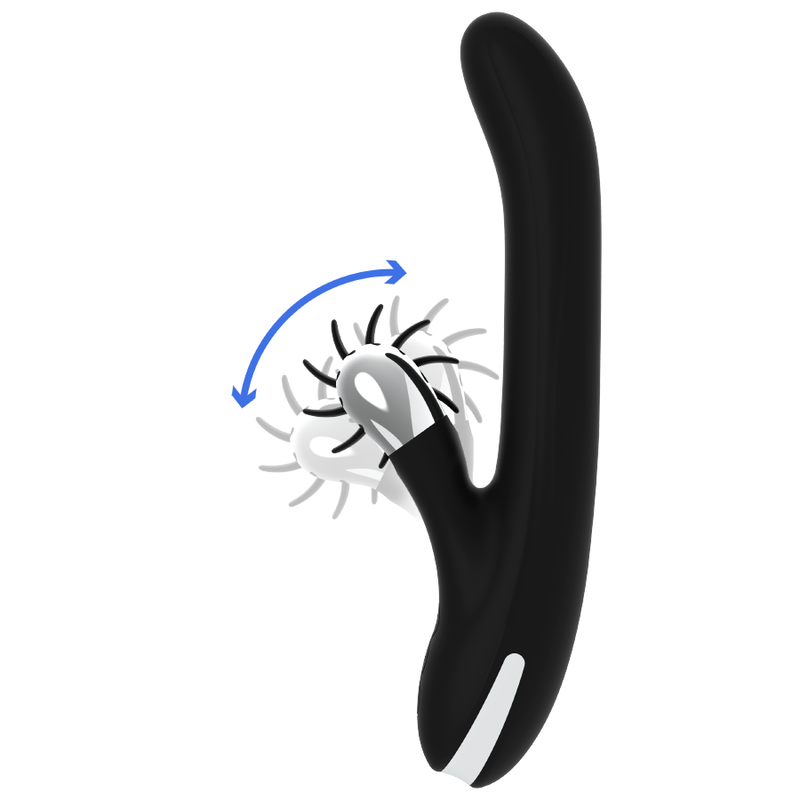 Vibrador Com Rotação Black&Silver Bunny Storm