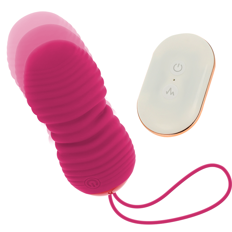 Ovo Vibratório Com Comando Recarregavel Ohmama Função Para Cima E Para Baixo Egg 7 Modos - Rosa