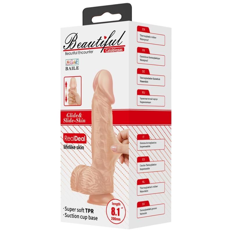 Dildo Realístico E Flexível 20,6 Cm - Carne Baile