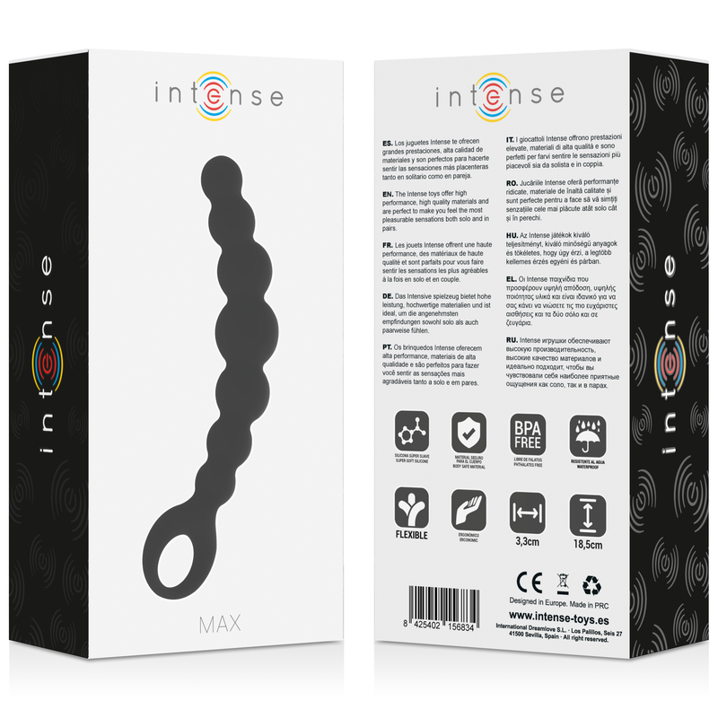 Plug Anal Beads Max Pretas Intense