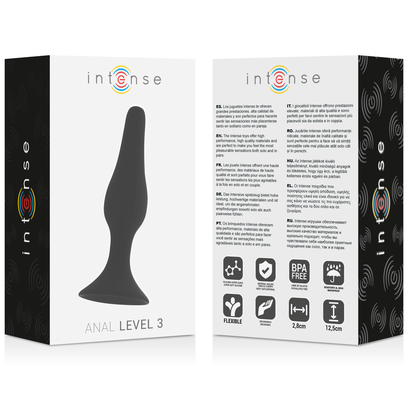 Plug Anal Intense 3 12.5Cm Preto