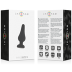 Plug Anal Intense Pipo S Silicone Preto 10Cm