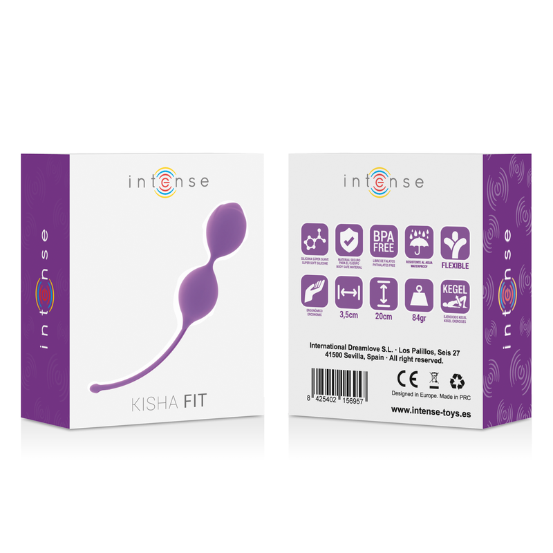 Bolas Kegel Intense Kisha Fit Silicone Roxo